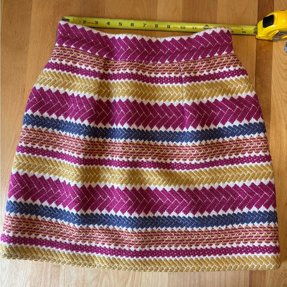 Anthropologie Nomad Morgan Carper Embroidered skirt made in USA Medium
